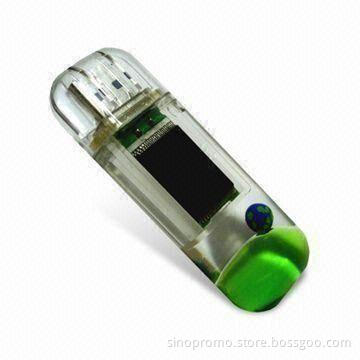 Aqua USB Flash Drive with Decorative Floater, Supports Plug-and-play Function